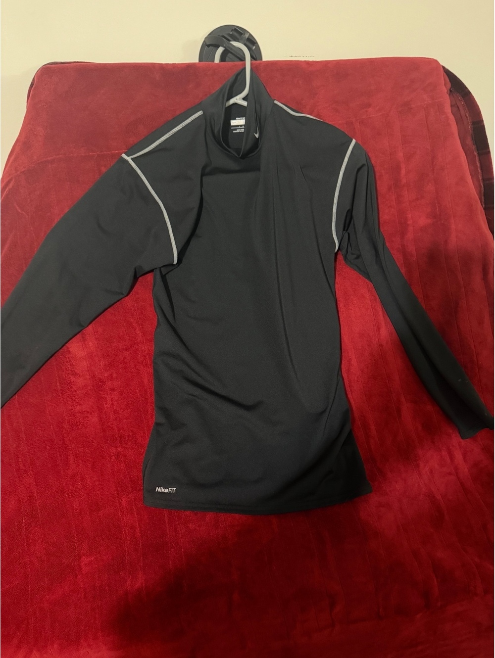 Nike Fit Dry Black Long Sleeve Compression Shirt Size Large